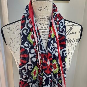 Vera Bradley Oblong Colorful Sun Valley Patterned Scarf